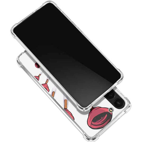 Marvel Deadpool Babypool Shooting Galaxy S24 FE Clear Case